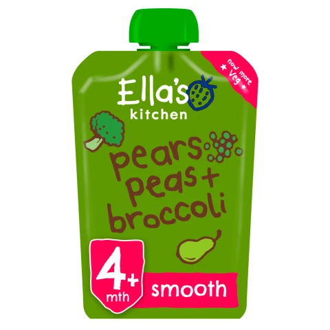 Ella's Kitchen Broccoli Pear Pea 4+ Months 120G