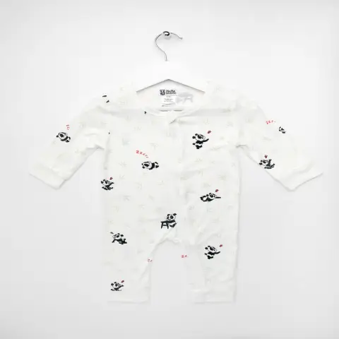 Mama Bamboo Babygrow 3-6 Months Panda Print
