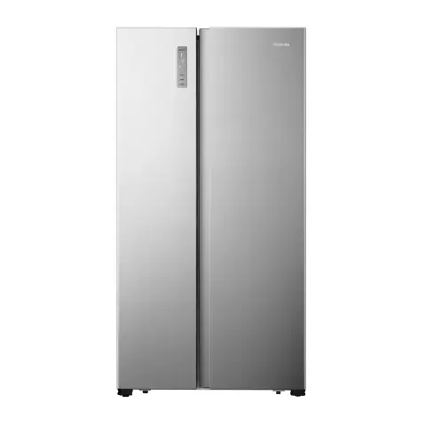 Hisense RS677N4BID Side-by-Side Kühl-Gefrierkombination / Inverter-Kompressor / Flaschenregal / FreshZone / Crisper Box / Kühlteil 334 l / Gefrierteil 185 l / 41 dB / 247 kWh/Jahr, Inox [Energieklasse D]