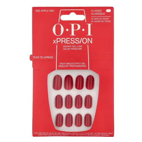 OPI Xpress/On Nail Art 30 pieces - Big Apple Red