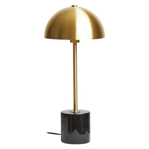 Murdoch Brushed Brass Table Lamp with Black Marble Base