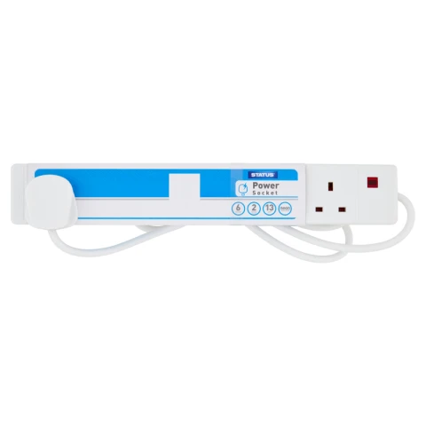 STATUS 6 SOCKET 2M EXTENSION LEAD 13A