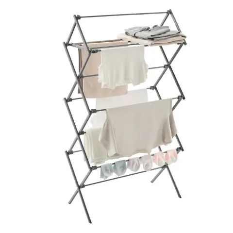 SONGMICS Clothes Drying Rack, 135×75×37cm, Grey