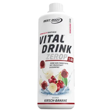 Best Body Nutrition Vital Drink Zerop - Kirsche Banane - 1000 ml Flasche