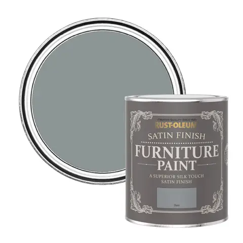 RUST-OLEUM SATIN FURNITURE PAINT SLATE 750ML