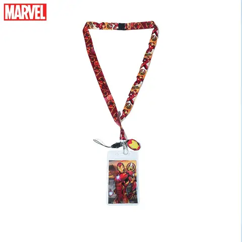 Porte-carte et tour de cou Marvel Iron Man officiel – Accessoire inspiré des films Iron Man, idéal pour cartes et badges, idée cadeau