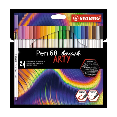 Stabilo Pen 68 Pinceau Arty Marqueur Étui De 24 Unités