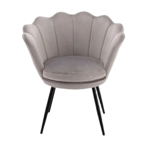 Ya-Home Accent Chair Upholstered Lounge Armchair with Golden Legs, Modern Petal Side Chair Corner Chair for Living Room/Bedroo