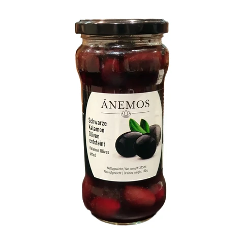 Anemos Pitted Black Kalamata Olives 180g