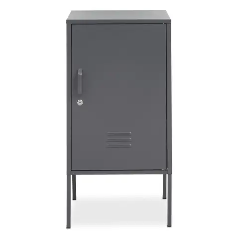 Interiors by Premier Storage Locker Academy Metal Cabinet Grey Small