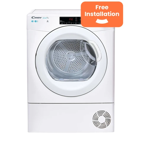 CANDY Smart Pro 10kg Condenser Tumble Dryer – White | B Energy Rated | Wi-Fi Connected | Sensor Dry | Easy Case (CSOEC10TE-80)
