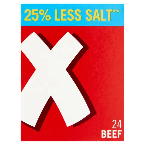 Oxo 25% Less Salt 24 Beef Stock Cubes 142g