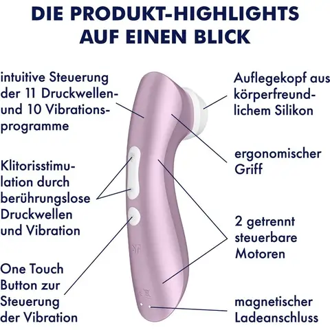 Satisfyer Pro 2 Plus - Clitorale Stimulator - Drukgolven Vibraties Dubbele Motoren Oplaadbaar Waterdicht