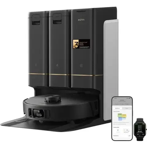 MOVA Z50 Ultra - Robotstofzuiger - 19.000 Pa zuigkracht, Automatisch station, Zelfreinigende dweil, Slimme AI