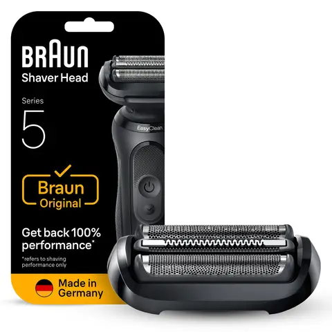 Braun Series 5 Electric Shaver ORIGINAL Replacement Head, Get Back 100% Performance, Compatible With 50, 51, 52 Generations Shavers, 54B