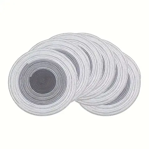 Polyester three-color gradient placemat
Gradient dark，6pcs Round Braided Placemat Set 38cm Round Washable & Durable, Elegant Modern Design for Dining Table, Kitchen, Thanksgiving & Everyday Use