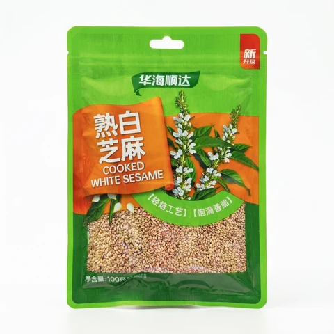 HUASEED Cooked White Sesame 100g