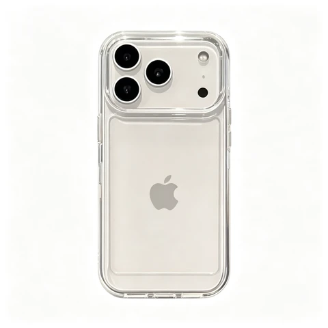 This transparent, air-cushioned phone case fits various iPhone models, features a stylish, minimalist design, and offers dust-proof protection. iPhone 18 Pro Max