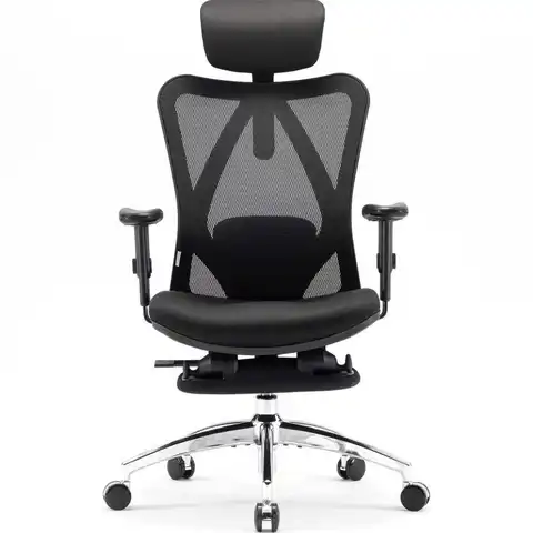 Sihoo M18 Pro ergonomischer bürostuhl mit fußstütze, atmungsaktivem netzdesign, hoher rückenlehne und verstellbarer kopfstütze und lendenstütze