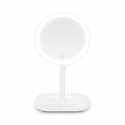 YOGHI Miroir grossissant rond à LED tactile sur pied
