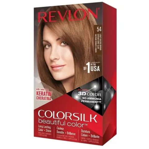 REVLON COLORSILK Dauerhafte Haarfärbung Hellbraun mit Goldtönen (54/5G)