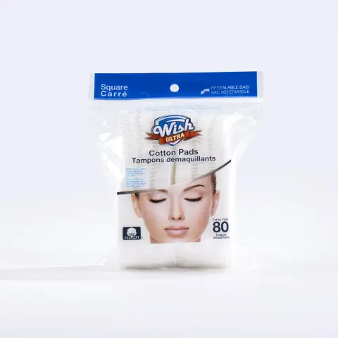 Wish Cotton Pad Square 80CT