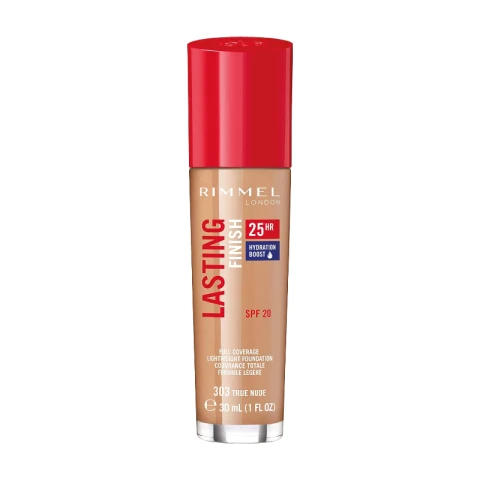 Rimmel LASTING FINISH FOUNDATION 25HR (WITH COMFORT SERUM) 30ML 303 True Nude