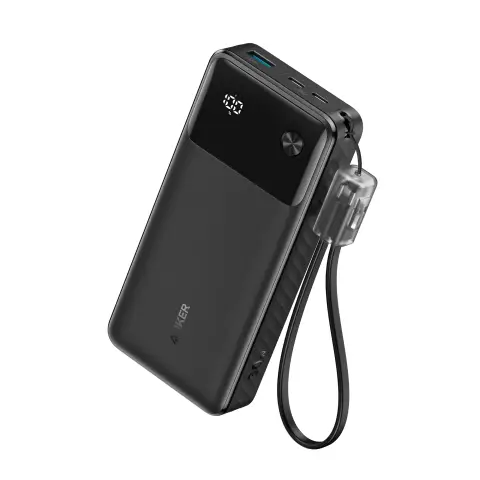 Anker Portable Power Bank, 20000mAh, 30W Fast Charging, Digital Display, 2 USB-C & USB-A Ports