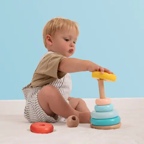 Owl and Fox Wooden Topple Tower