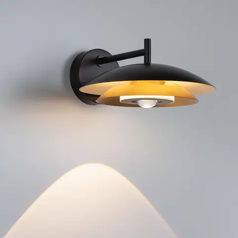 Tubicen Globe Wandleuchte Gold Dimmbar Mid-Century Modern Badezimmerleuchte Festverdrahtet 6,7 Zoll Klarglas Runde Wandleuchte Deckenleuchte für Wohnzimmer Schlafzimmer Badezimmer