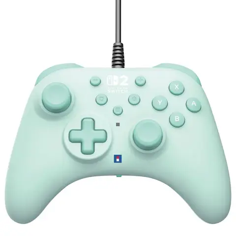 Hori Manette filaire Horipad Turbo pour Nintendo Switch et Switch 2 - Licence officielle - Bouton Nintendo C - Boutons arrière programmables  - Vert