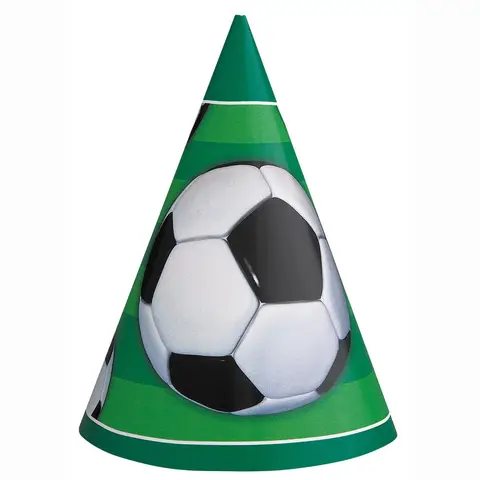 Unique Football Party Hats, 8 pack