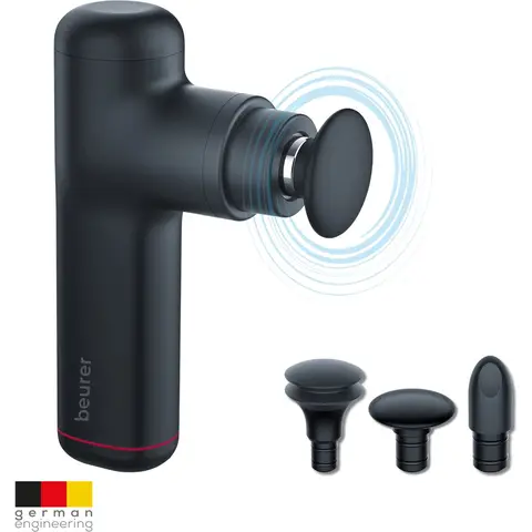 Beurer MG79 - Mini Massagewand - 3 Opzetstukken 3200 T/min 3-Uur Batterijduur