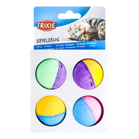 TRIXIE Zachte Rubber Ballen 3.5cm 4 Stuks