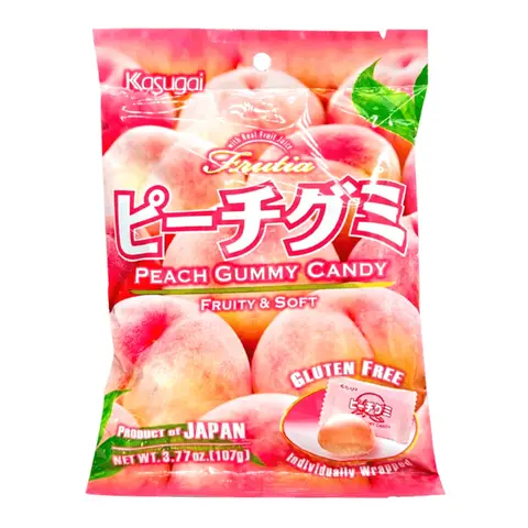 KASUGAI Peach Gummy 107g 