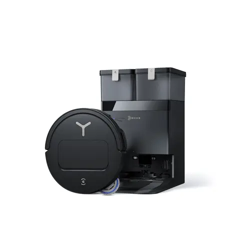 ECOVACS DEEBOT T50 OMNI GEN3 BLACK Saug- & Wischroboter (Schwarz) mit All-in-One OMNI-Station inkl. Reinigungsdosierung, OZMO Turbo 2.0, bis zu 25.000 Pa Saugkraft, TruEdge 2.0 adaptives Kantenwischen, ZeroTangle 3.0, AIVI 3D 3.0, 9 mm Mopp-Anhebung, Heißwasser-Moppwäsche