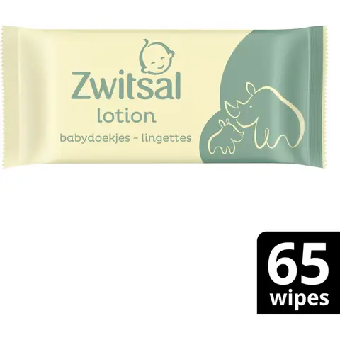 Zwitsal - Billendoekjes Lotion - 1 x 65 - 65 babydoekjes