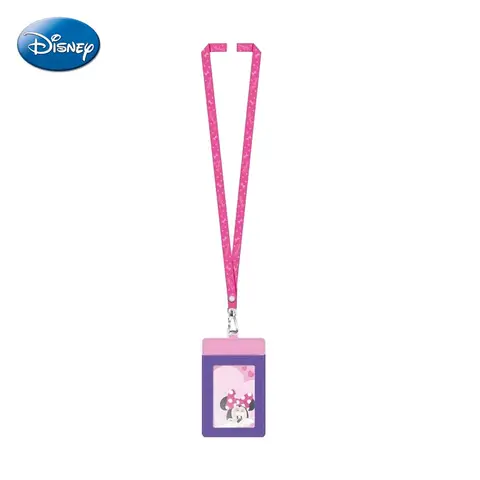 Disney Porte-badge tour de cou Minnie Mouse sous licence officielle, motif à pois mignon