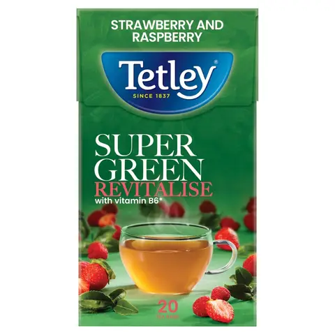 Tetley 20 Supergreen Vitamin B Berry Tea 40g