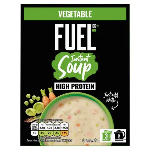 Fuel10K Instant Soup Vegetable 3 x 65g