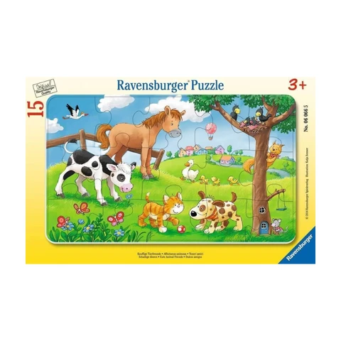 Ravensburger 6066 Puzzle Knuffige Tierfreunde 15 Teile