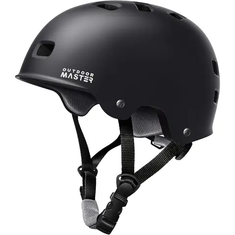 OutdoorMaster Skateboard Helmet Oryx Black XL 59-63cm