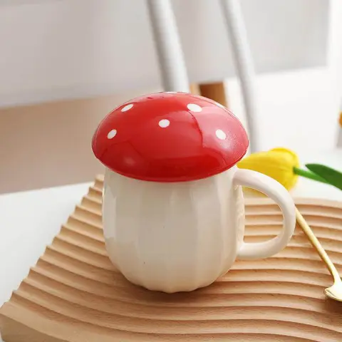Huacan Creative Mushroom Mug Coffee Cup Home Use Cup