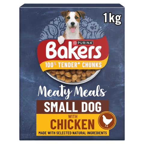 Bakers Meaty Meals Small Dog Chicken Dry Dog Food 1kg
