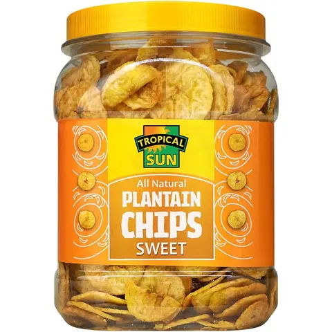 Tropical Sun Plantain Chips Naturally Sweet  450g