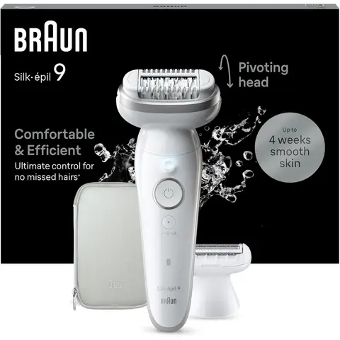 Braun Silk-épil Serie 9 Damen-Haarentfernungsgerät 9-041, Silberfarbe