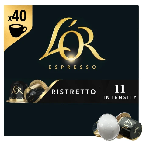 L'Or Espresso Ristretto 40 Coffee Pods Intensity 8 208G
