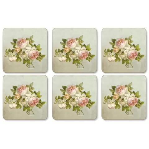 Pimpernel Antique Rose Set of 6 Coasters