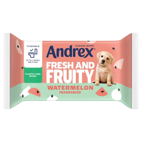 Andrex Fresh and Fruity Watermelon Fragranced Hygiene Wipes