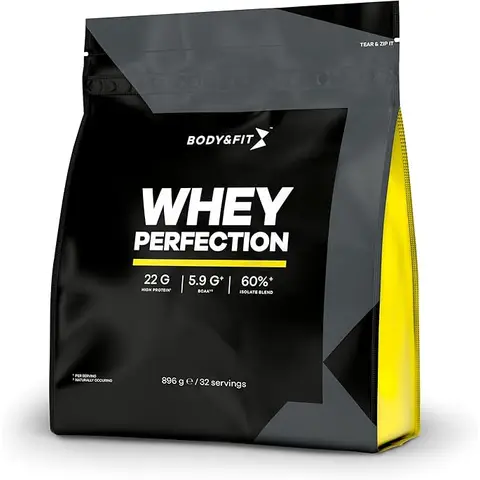 Body&amp;Fit Whey Perfection Shake - Iced Coffee Flavour, 896g (32 shakes)